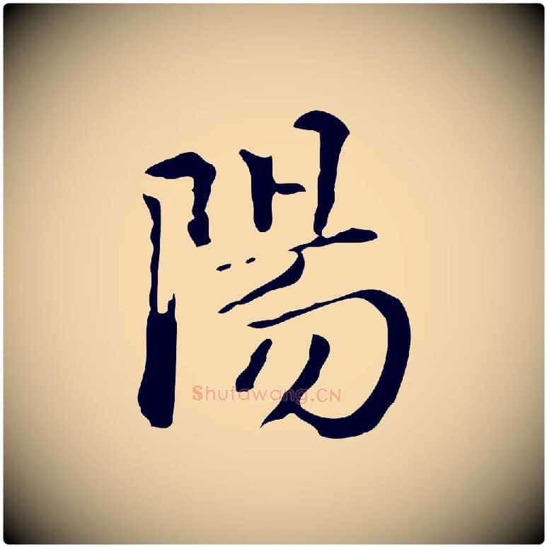陽毛笔行楷写法,摘自明代王世贞跋临右军帖