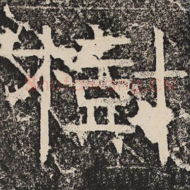 北齐 梁恭之 毛笔隶书『树』单字帖图片,摘自:陇东王感孝颂