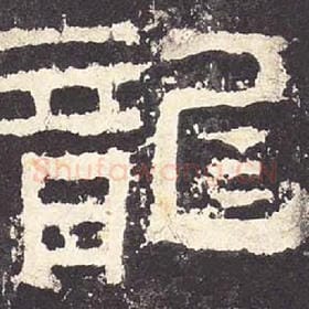 东汉 毛笔隶书『龙』单字帖图片，摘自：张迁碑