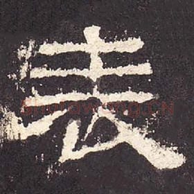 东汉 毛笔隶书『表』单字帖图片，摘自：张迁碑