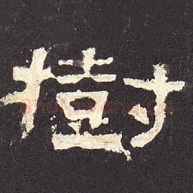 东汉 毛笔隶书『树』单字帖图片，摘自：张迁碑