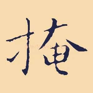 掩