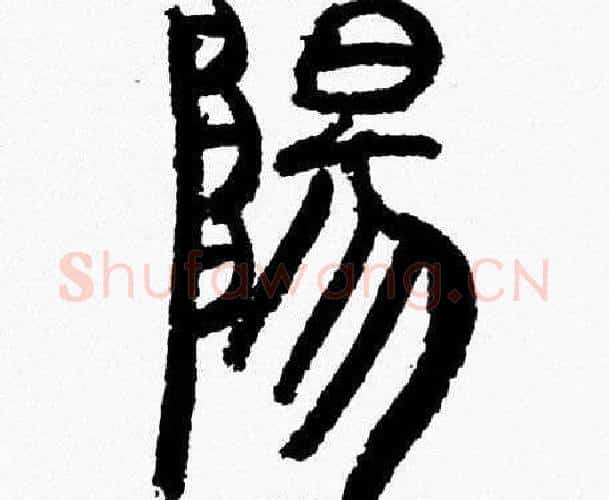 陽字韩天衡毛笔篆书书法写法,摘自韩天衡毛笔篆书书法作品
