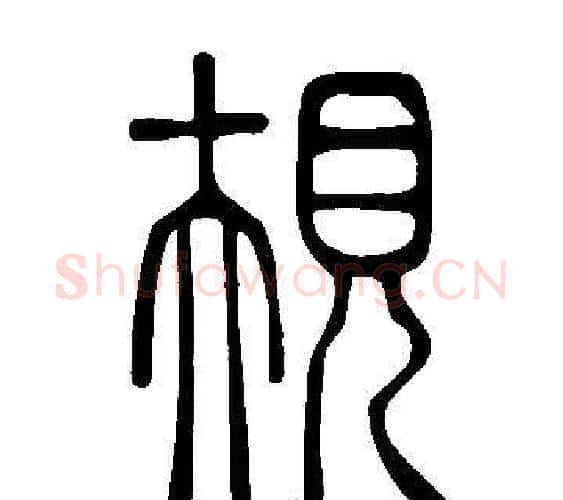 規字许慎毛笔篆书书法写法,摘自说文解字