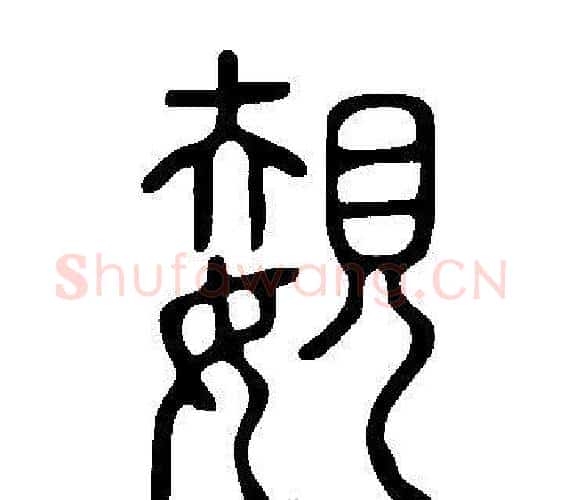 嫢字许慎毛笔篆书书法写法,摘自说文解字