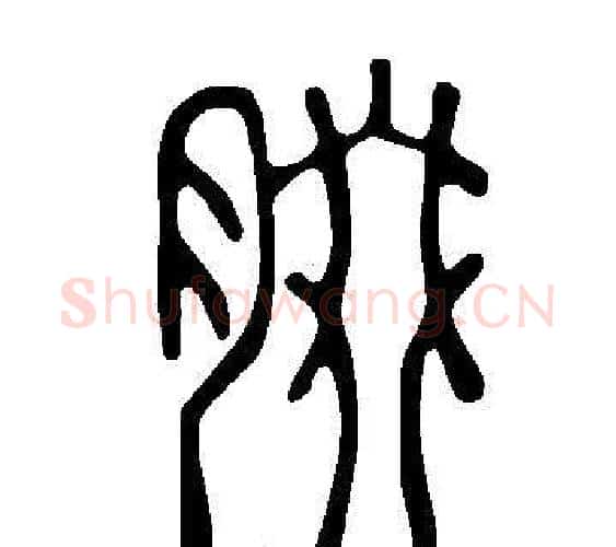 腏字许慎毛笔篆书书法写法,摘自说文解字