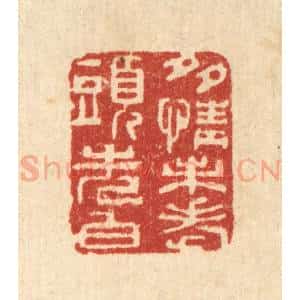 清代 周竹岩篆 印谱《多情未老头先白》篆刻印章作品图片欣赏