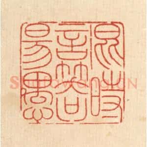 清代 戴启伟篆 印谱《混时言笑只佯愚》篆刻印章作品图片欣赏