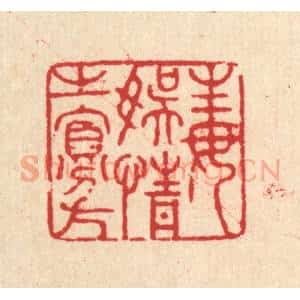 清代 张锡圭篆 印谱《毒娱情之寡方》篆刻印章作品图片欣赏