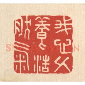 清代 金名世篆 印谱《我心久养浩然气》篆刻印章作品图片欣赏