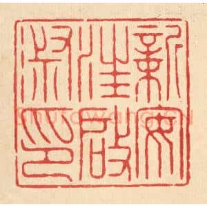 清代 陈书龙篆 印谱《新安汪启淑印》篆刻印章作品图片欣赏