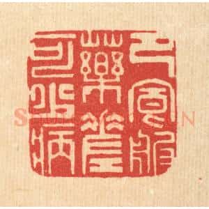 清代 陈渭篆 印谱《节食服药 差可少病》篆刻印章作品图片欣赏