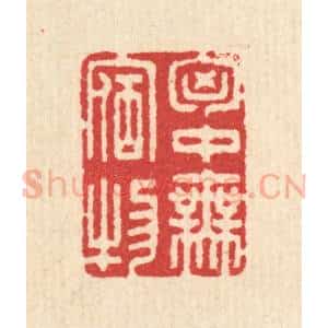 清代 汪启淑辑 印谱《胸中无宿物》篆刻印章作品图片欣赏