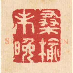 清代 汪启淑辑 印谱《桑榆未晚》篆刻印章作品图片欣赏