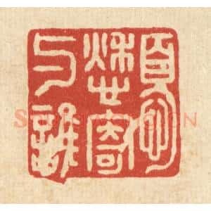 清代 袁三俊篆 印谱《忧愁寄与谁》篆刻印章作品图片欣赏