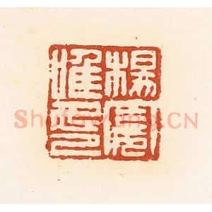 清代 高庆龄、高嘉钰辑 印谱《杨宪唯印》篆刻印章作品图片欣赏