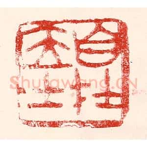 民国 王王孙篆 印谱《自在居士》篆刻印章作品图片欣赏