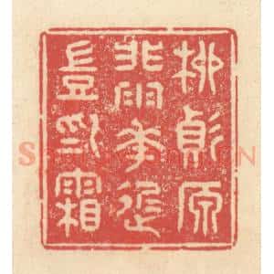 清代 释续行篆 印谱《柳变原非雨 花迟岂为霜》篆刻印章作品图片欣赏