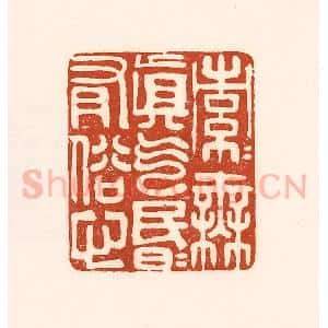 清代 徐中立篆 印谱《索索无真气 昏昏有俗心》篆刻印章作品图片欣赏
