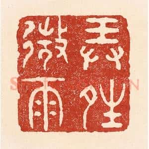 清代 陆廷槐辑 印谱《弄晴微雨》篆刻印章作品图片欣赏