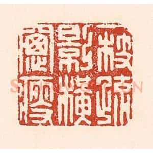 清代 陆廷槐辑 印谱《一枝疏影横窗瘦》篆刻印章作品图片欣赏