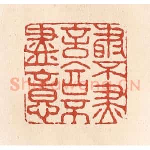 清代 施象堃篆 印谱《书不尽言言不尽意》篆刻印章作品图片欣赏