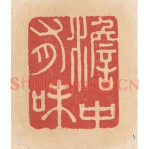 清代 施象堃篆 印谱《澹中有味》篆刻印章作品图片欣赏