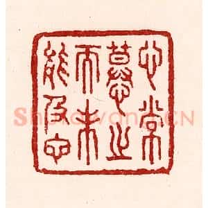 清代 吴苍雷篆 印谱《心常慕之而未能及也》篆刻印章作品图片欣赏