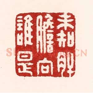 清代 吴苍雷篆 印谱《未知肝胆向谁是》篆刻印章作品图片欣赏