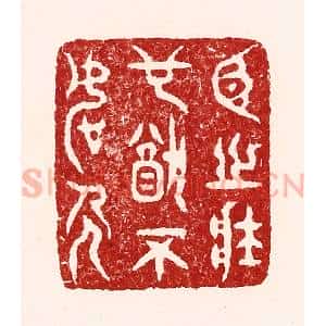 清代 吴苍雷篆 印谱《臣之壮也犹不如人》篆刻印章作品图片欣赏