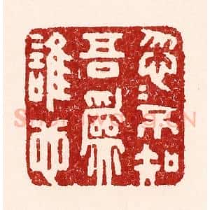 清代 吴苍雷篆 印谱《忽忽不知吾为谁也》篆刻印章作品图片欣赏
