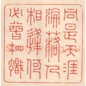 清代 鞠履厚篆 印谱《同是天涯沦落人 相逢何必曾相识》篆刻印章作品图片欣赏